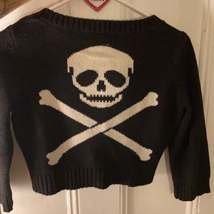 Betsey Johnson skull and crossbones sweater size S